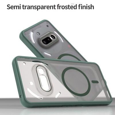 For Nothing Phone (3a), Shockproof Case Matte Magnetic Clear Shell Soft Cover