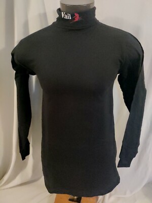 Youth Medalist Vail Skiing   Black Turtleneck Pullover Sweater XL VTG NWOT RARE