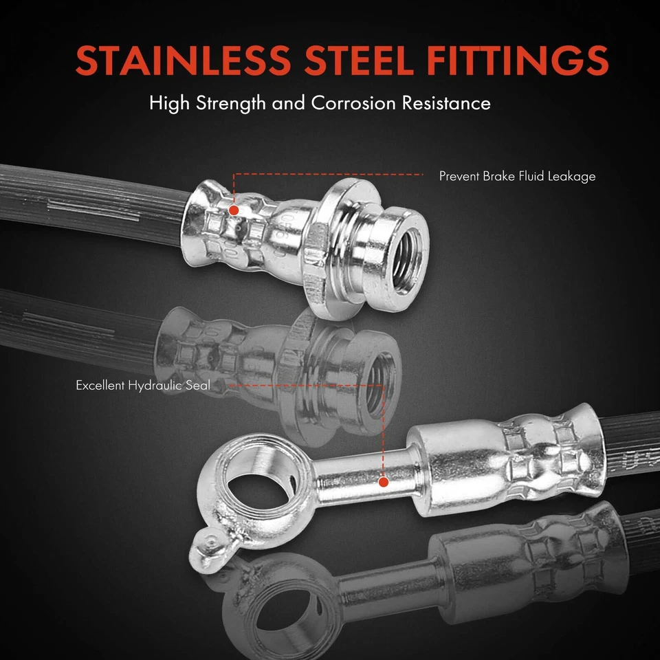 Mangueira hidráulica de freio 2 peças para Nissan NV1500 NV2500 NV3500 2012-2019 traseira externa - Imagem 4 de 4