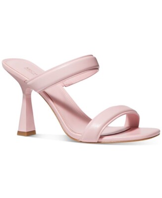 Michael Kors Womens Clara Pink Mule Sandals Heels Rose Pink Size 5 MSRP $125