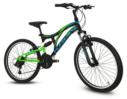 BICICLETTA ARES MTB 24'' CAMBIO SHIMANO 21V BICI MOUNTAIN BIKE  BIAMMORTIZZATA | eBay