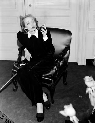 marlene dietrich cigarette holder Marlene Dietrich Sitting Smoking 8x10 Photo Print