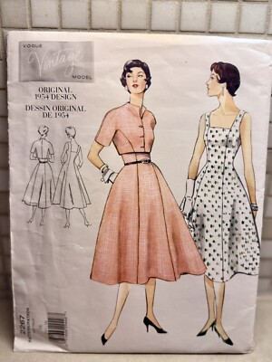 Vogue Original Pattern 1954 Design 2267 Size 16 Sewing Retro Fashion New Uncut