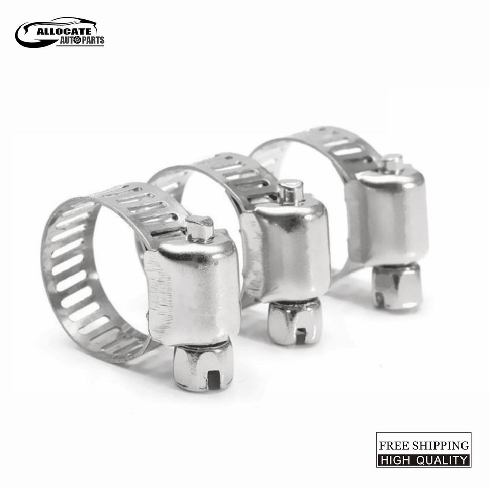 50-Pack 3/4" To 1" Stainless Steel Adjustable Hose Clamps – Fuel Line Worm Drive Clips By Handdo