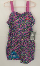 Disney Store Girl's Stitch Romper Swimsuit Terry Cover Up Size 5/6