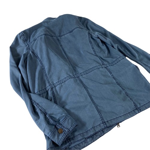 Hinge Designed In Seattle Women’s Military Style Jacket Blue Size A Pockets - Picture 11 of 12