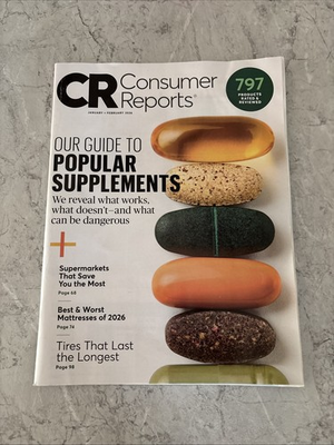 #ad CONSUMER REPORTS January February 2026 an important GUIDE TO POPULAR SUPPLEMENTS $4.99
