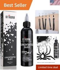 4 OZ Black Tattoo Ink   Concentrated Vibrant Pigment for Professionals