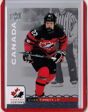 OWEN TIPPETT 17/18 Upper Deck Team Canada Juniors Pre-Rookie RC Card Flyers #64. rookie card picture