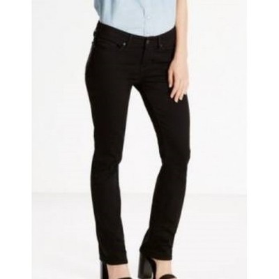 Levi's Premium 712 Slim Jeans Damen W32 L34 Schwarz Neu mit Etikett