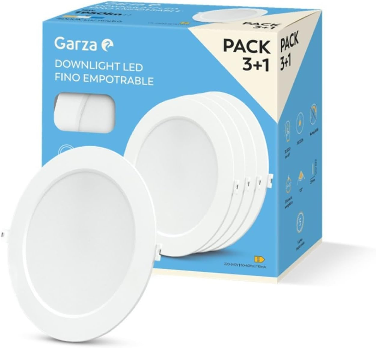 Offerta 3+1 Faretti LED Soffitto 18W 4000K - Risparmio in Bolletta