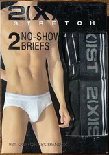2 X IST X SPORT 2-PACK No Show Briefs Choose Size BLACK New in Box