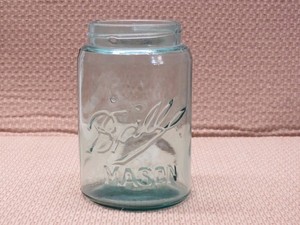 Ball Pint Aqua Jar Tripple L Dropped 'a' Very Good Condition 1910-12