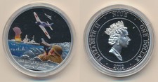 Niue: 2013 One Dollar QEII silver 1942 Battle For Australia - Bombing of Darwin