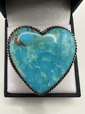 Joan Slifka Large Sterling Heart 925 Native Vintage 1993 Ring Signed