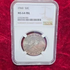 1960 Franklin Half Dollar 50C Philadelphia NGC MS64 FBL Business Strike Coin