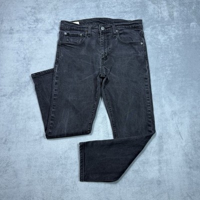 Levis Premium 512 Jeans Mens 31x26 Black Denim Slim Straight Cowboy Rodeo Ranch