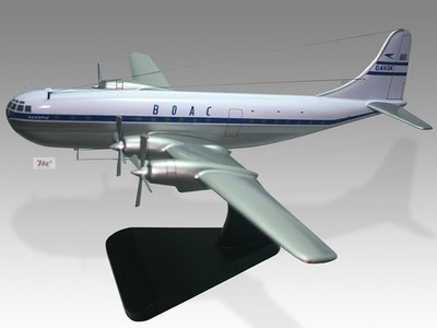 Boeing 377 Stratocruiser BOAC Desktop Wood Airplane New Model Large Scale 1/100