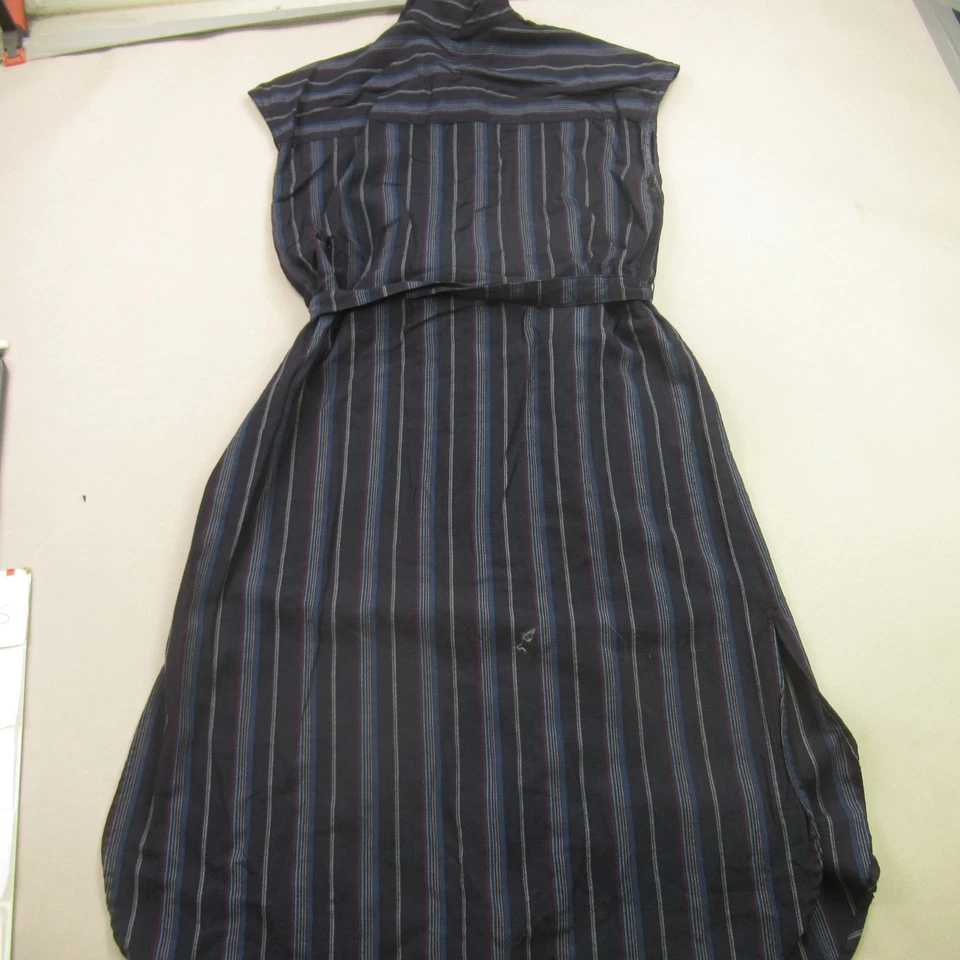 Vestido Pendleton Mujer XL Manga Corta Botón Cuello Frontal Camisa Exterior Rayas Foto 4 de 4