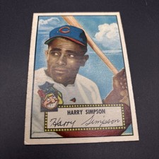 1952 Topps - Harry Simpson #193 Baseball Card. Outfielder Great Condition