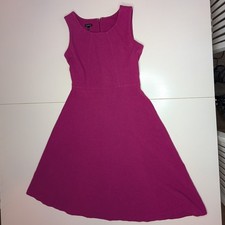 Talbots Women's XS Purple Fit and Flare Knit Dress Sleeveless Casual