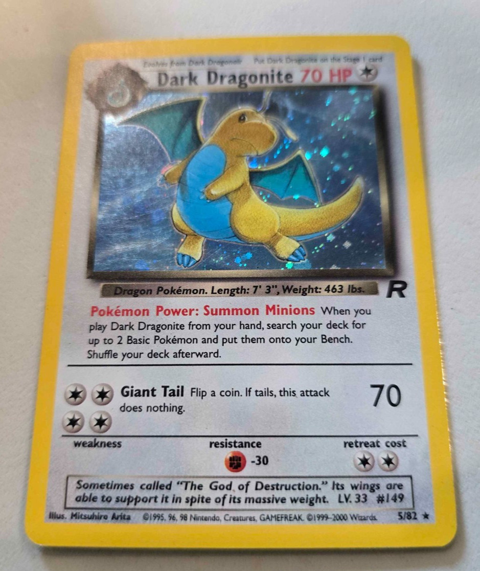 Pokemon Card Dark Dragonite 5/82 Team Rocket Holo