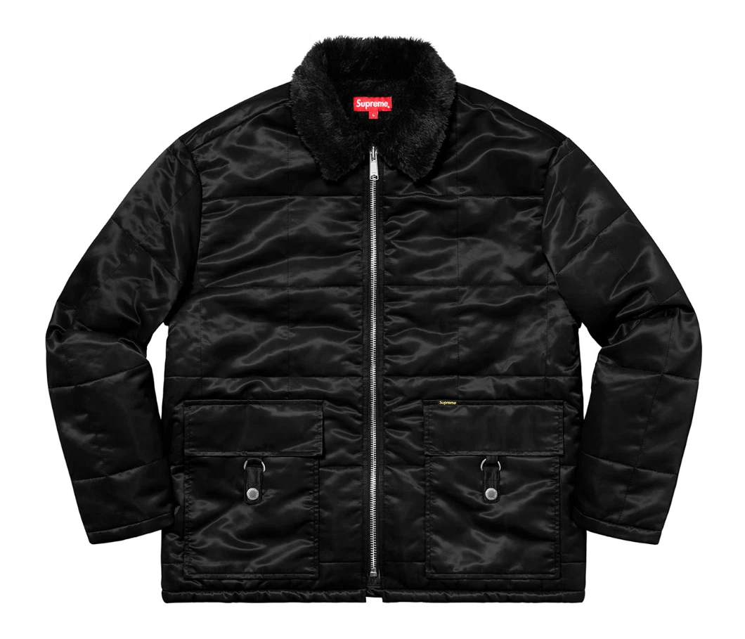 Supreme Quilted Cordura Lined Jacket Size XL Black Box Logo SS20 J80 - product detail image 1