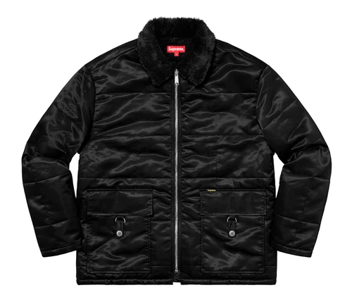 Supreme Quilted Cordura Lined Jacket Size XL Black Box Logo SS20 J80 - product listing photo