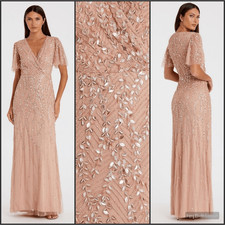 Mac Duggal 35109 Pink Embellished Flutter Sleeve Gown Dress MOB 4