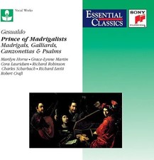 C. Gesualdo - Prince of Madrigalists: Madrigals Galliards & [New CD]