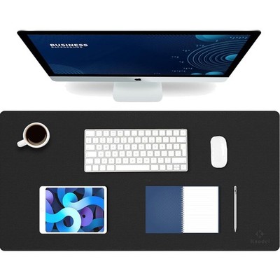 Large Leather Desk Mat, Mouse Pad, Keyboard Pad 31.5''x15.7'', Black
