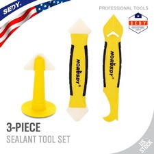 3PCS Silicone Remover Caulk Finisher Sealant Smooth Scraper Grout Kit Tools New