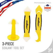 3PCS Silicone Remover Caulk Finisher Sealant Smooth Scraper Grout Kit Tools New