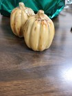 Fall Rustic Salt & Pepper Shaker Pumpkin Set Ceramic Beige And Rust Brown  — photo 1