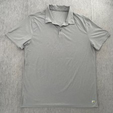 Vuori Shirt Adult Large Gray Polo Starto Tech Performance Stretch Mens L
