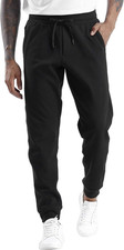 Mens' Fleece Joggers Pants with Deep Pockets in Loose-Fit Style