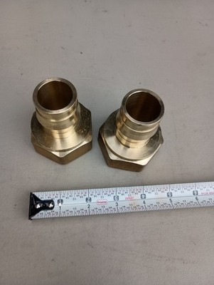 Qty 2 UPONOR LF4571515 BRASS THREADED FEMALE ADAPTER, 1-1/2 IN, PEX X FNPT