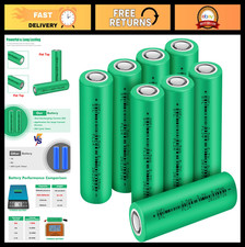 "8 Pack 3.7V 2500mAh Rechargeable Lithium Batteries for Flashlights, Headlamps,