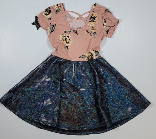 Pixie Lane Size 5 Girls Dress Ballerina Floral Flower Shimmer Skirt New - Picture 2 of 5