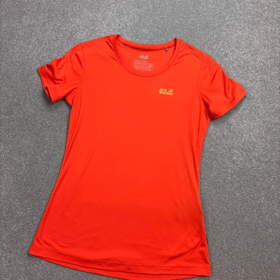 Camisa Jack Wolfskin Mujer Pequeña Naranja Senderismo Aire Libre Sendero Senderismo Dama Foto 2 de 4