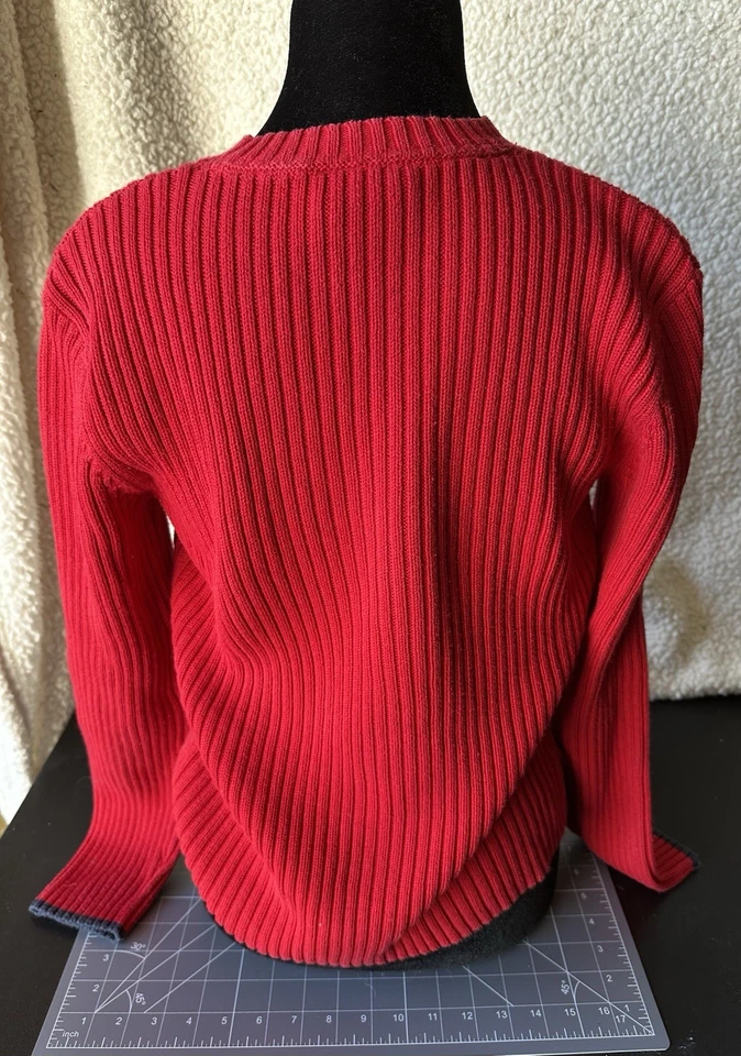 Suéter para mujer talla L vintage con bandera acanalada Ralph Lauren Foto 2 de 3