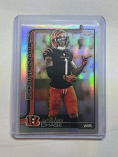 2025 Topps Chrome Football Ja’Marr Chase Refractor Cincinnati Bengals #58