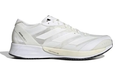 Size 10 adidas Men's Adizero Adios 7 M Running Sneakers White Ivory New GY2588
