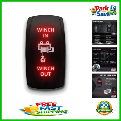 Waterproof Illuminated Toggle Switch - 20A DPDT for Marine & Automotive Use