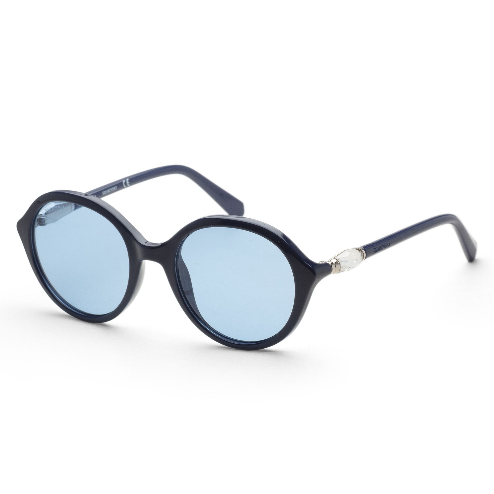 Swarovski Womens 51 mm Shiny Blue Sunglasses SK0228-90V 11090₽