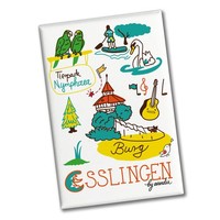 Esslingen Wimmelbild Souvenir Souvenir Magnet - Tierpark