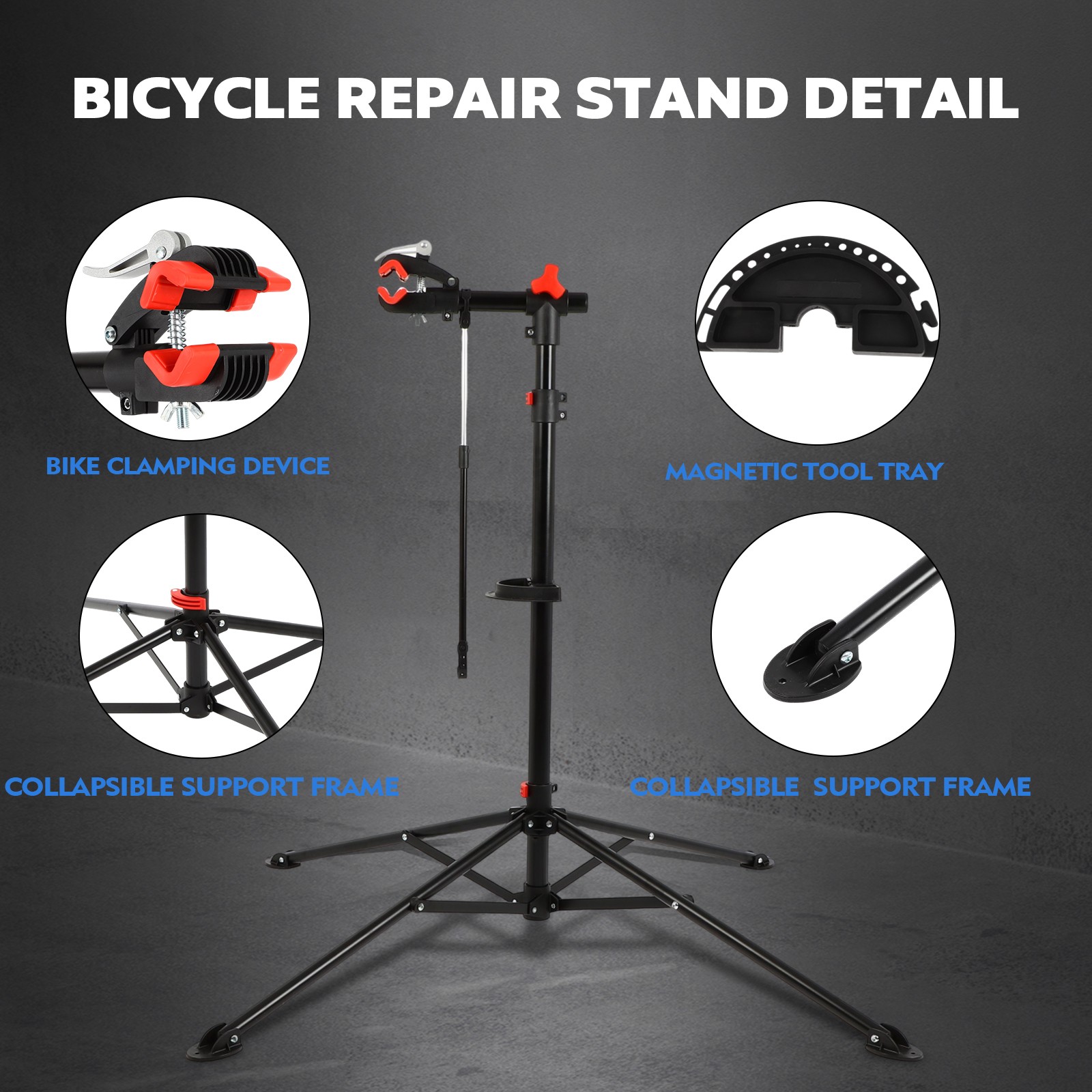 Bike Stand Repair Foldable Portable Height Adjustable Bicycle Maintenance Stand