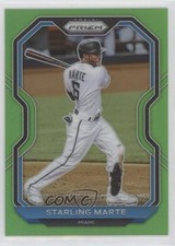 2021 Panini Prizm Tier II Lime Green Prizm 69/125 Starling Marte #123 00gy