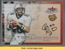 2000 Fleer Tradition Autographics Chad Pennington Auto READ 2a9