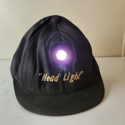 Vintage Made in USA Mechanics Cap Head Light Sweitzer's Specialties Black Hat L